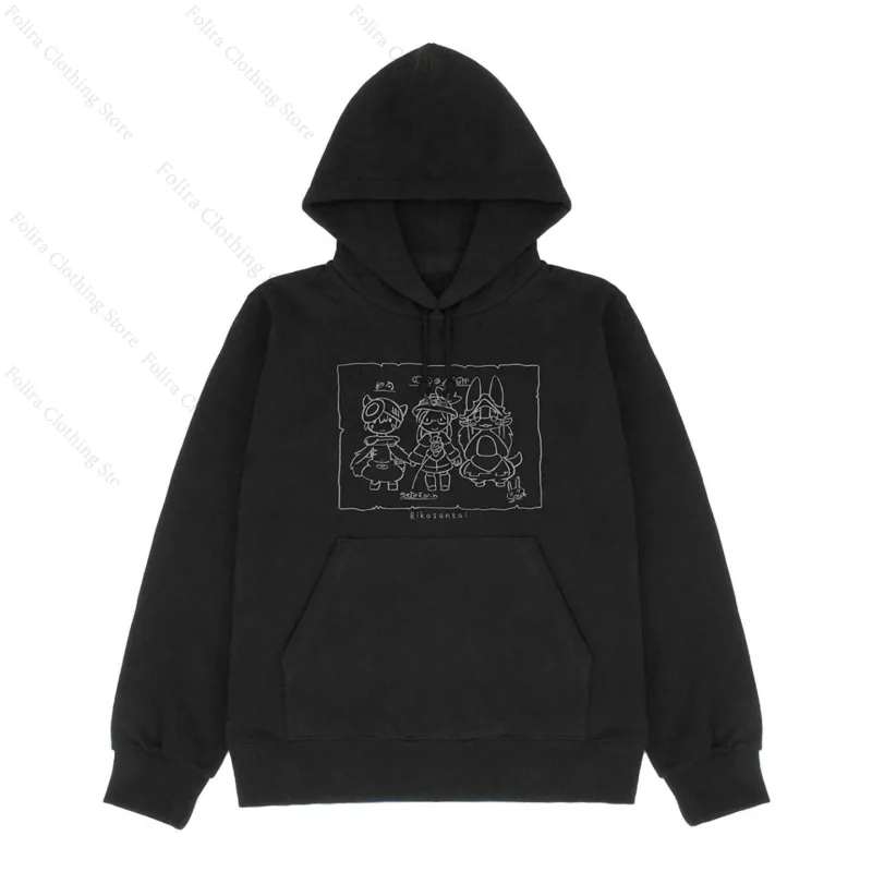 Anime Made in Abyss Series Print Hoodie Grey Black Hoodies para sa Mga Lalaking Babae na Pang-itaas na Long Sleeve Hooded Sweatshirt — image 1