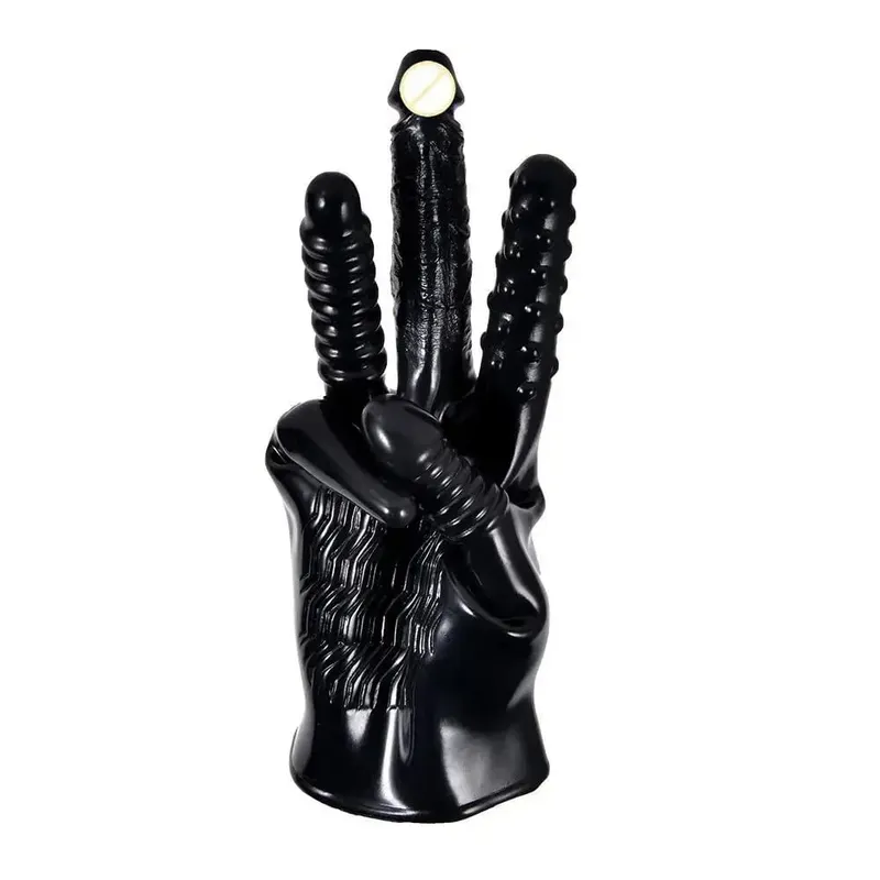 Limang Daliri Masturbators Sex Gloves Pambabae Vibrator Dildo G-Spot Clitoral Stimulator Erotikong Produkto Vagina Massage Lesbian Toy — image 6