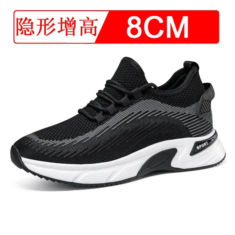 Elevator Shoes Invisible Heightening 8cm. Breathable Mesh Fabric Sports Shoes Heightening Inside for Men's Shoes Size 6cm — image 12