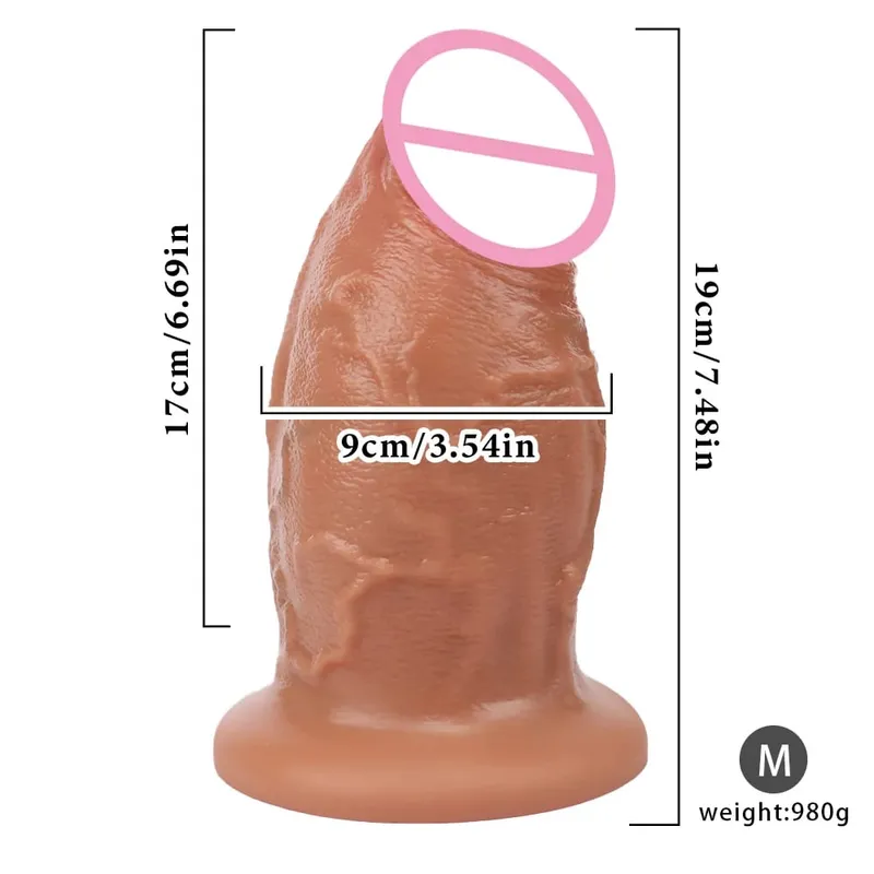 Super Big Skin Dildo Penis Prostate Massager Strap-on Silicone Realistic Anal Plug Masturbator Sexy Adult Huge Dildos Sex Toys — image 19