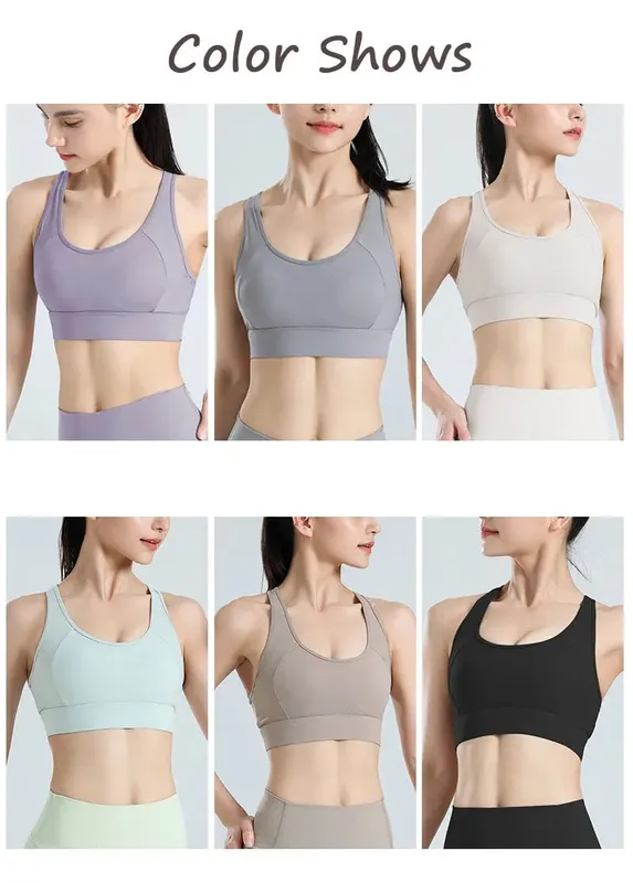 Sexy Back Yoga Crop Top Bra Inner Padded Fitness Tank Top Elastic Sport Bra Gym Vest Running Yoga Professional Workout Vest — image 9