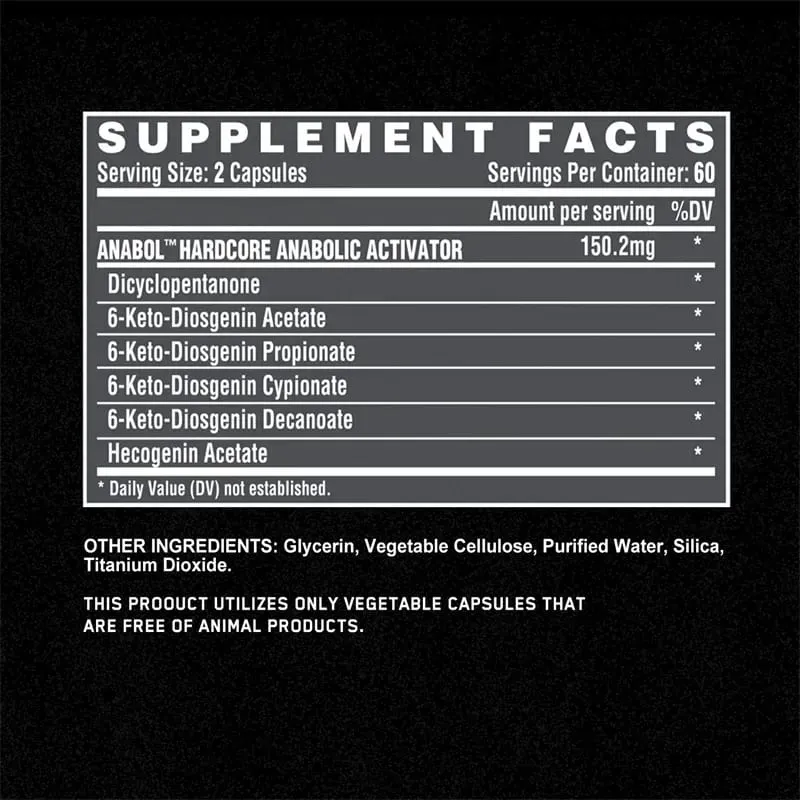 Anabol Hardcore Supplement - Paglaki ng kalamnan Pinahusay na Endurance Stress at Mood Relief at Pangkalahatang Kalusugan — image 3