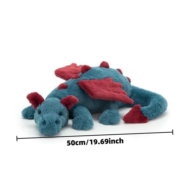 Blue Dragon Plush Toy Cute Soft Stuffed Animal with Colorful Spikes Wings Kids Birthday Gift Home Decoration Comfort Companion — image 14