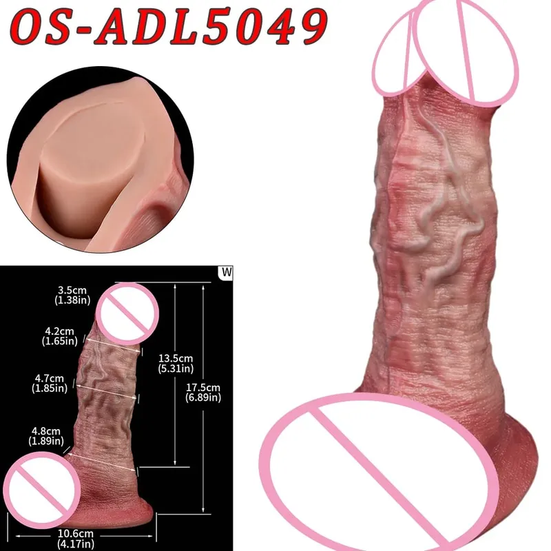 47cm Makatotohanang Mahabang Dildos Double Head Anal Vaginal Stimulator Sex Toy na May Sucker Para sa Lesbian Couples Gay Men Adult Tools — image 24