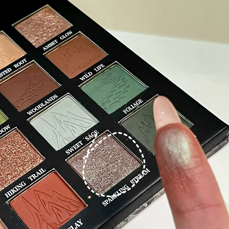 24 Colors Metallic Glitter Eyeshadow Matte Shimmer Eye Shadow Makeup Plate Earth Powder Punk Smoky Dark Green Eye Shadow Make Up — image 5