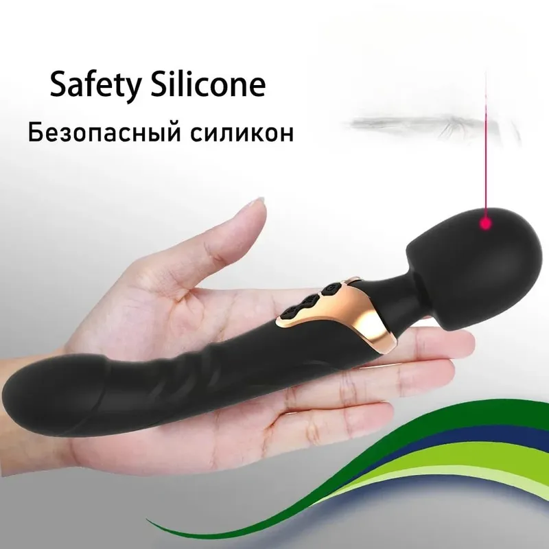 Women Powerful AV Dildos Vibrator Magic Wand 10 Modes Clitoris Stimulator G Spot Vagina Nipple Massager Adult Sex Toys for Women — image 3