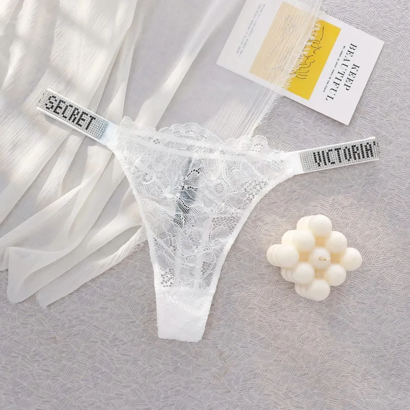 VS Sexy Panties Lingerie Victoria Secret Seamless Lace Thongs For Women Comfortable Breathable High Waist Underwear — image 5