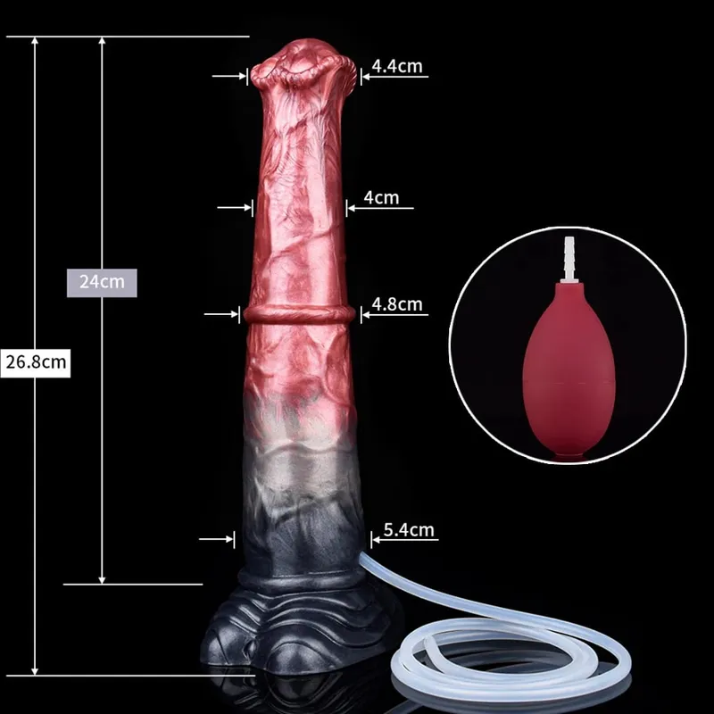 Squirting Horse Anal Dildos Monster Fake Penis G-Spot Stimulator Masturbation Butt Plug Cock Sex Toy For Women Men Flirting — image 9