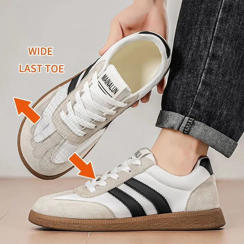 Men's Wide Width Sneakers - Large Size PU Upper & PVC Sole Low-Top Shoes Suitable for Indoor/Outdoor Work Travel Ca — image 3
