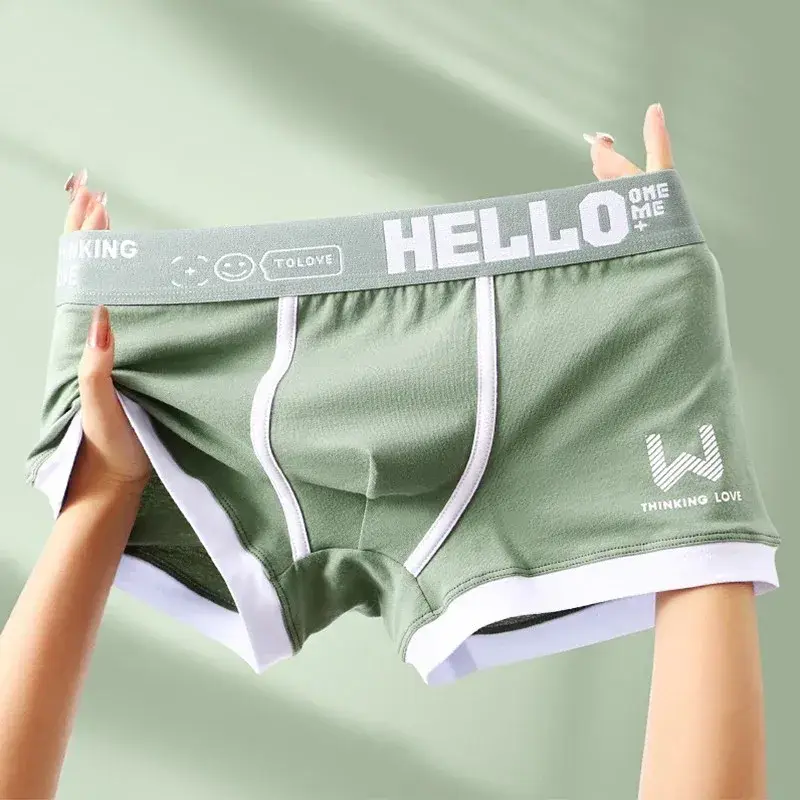 1/4 Pieces Panlalaking Kasuotang Panloob na Cotton Boxer Shorts Panlalaking Kasuotang Panlalaki Boxer Pants Breathable U Convex Panlalaking Underwear Sexy Plus Size — image 1