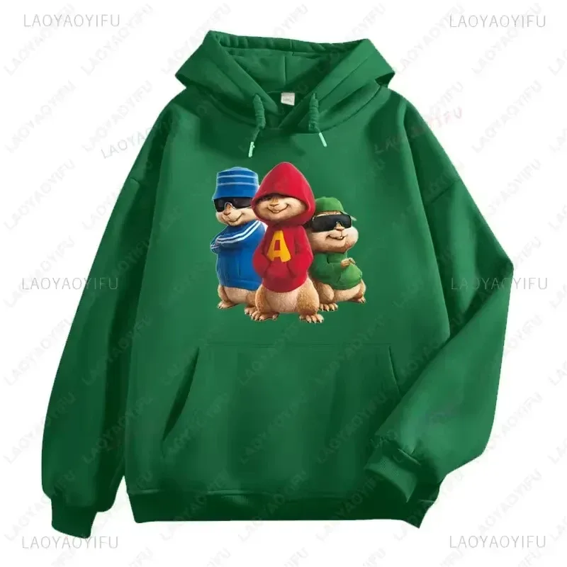 Alvin and The Chipmunks Anime Hoodies Eco Friendly A Letters Printing Sweatshirt Casual Streetwear Unisex Pullovers promo — image 15