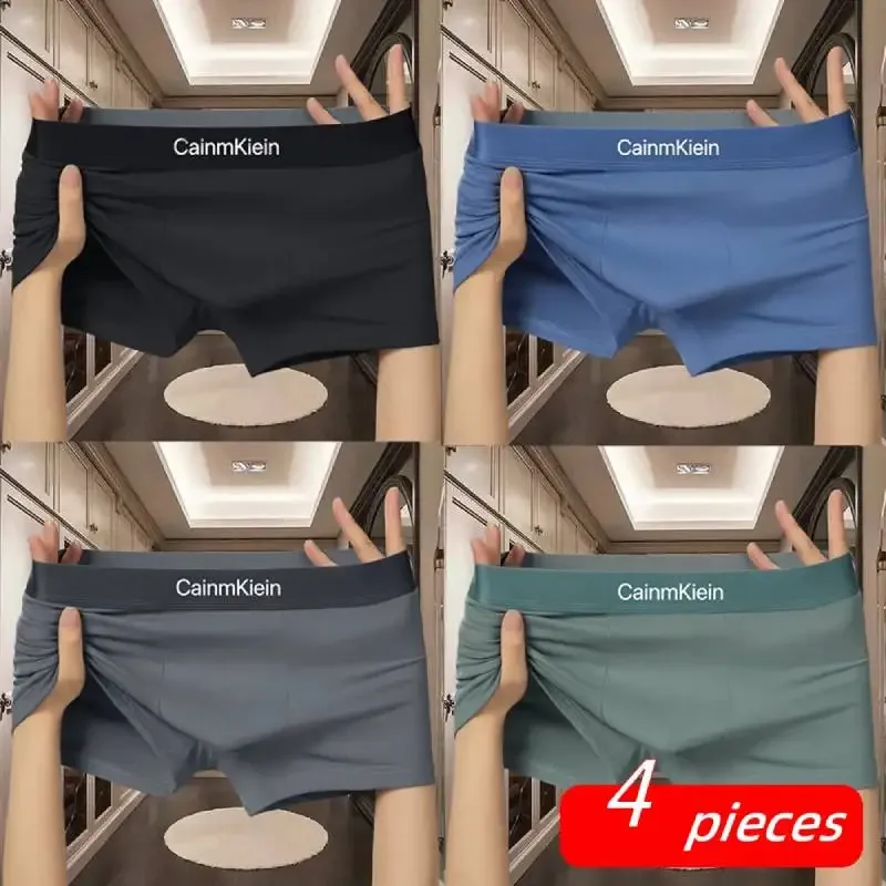 4 pcs Panlalaking Kasuotang Panlalaki Boxer Para sa Lalaki Panloob na Boxer Shorts Sexy Panti ng Panlalaki Hombre Panloob