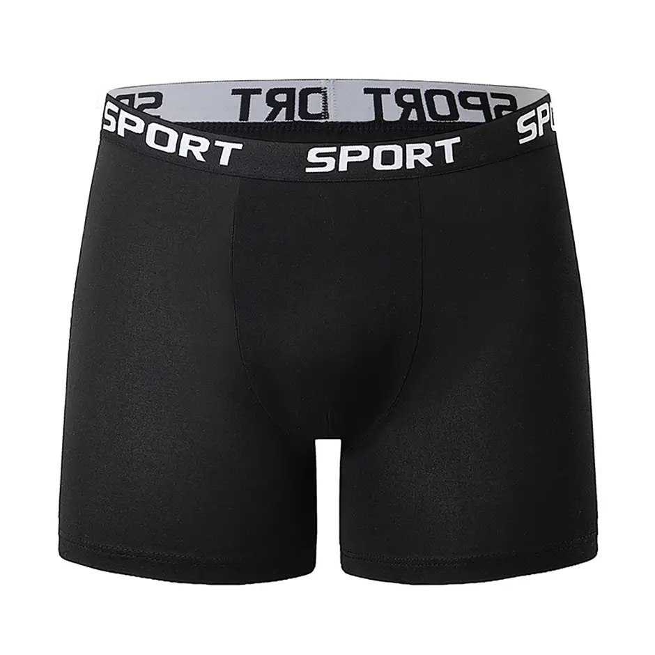 5-piece Set Of Solid Color Fashionable Simple Sports Long Underwear Comfortable Plus Size Flat Corner Pants Cycling Base Shorts — image 6