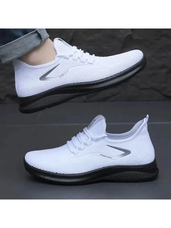 Nefes alabilen Hava Örgü Üst Slip On Ayakkabı Esnek Yumuşak Kaymaz Taban Günlük Koşu Eğitmenleri Tüm Sezon Günlük Giyim için — image 3