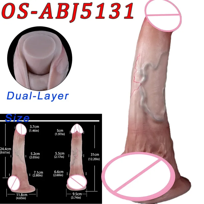 47cm Makatotohanang Mahabang Dildos Double Head Anal Vaginal Stimulator Sex Toy na May Sucker Para sa Lesbian Couples Gay Men Adult Tools — image 29