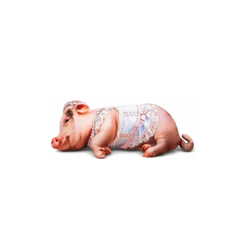Material Animal Body Pillow PP Cotton Filled Soft Texture Animal Cushion 40cm Size Cute Design Pig Keychain Bedroom Use