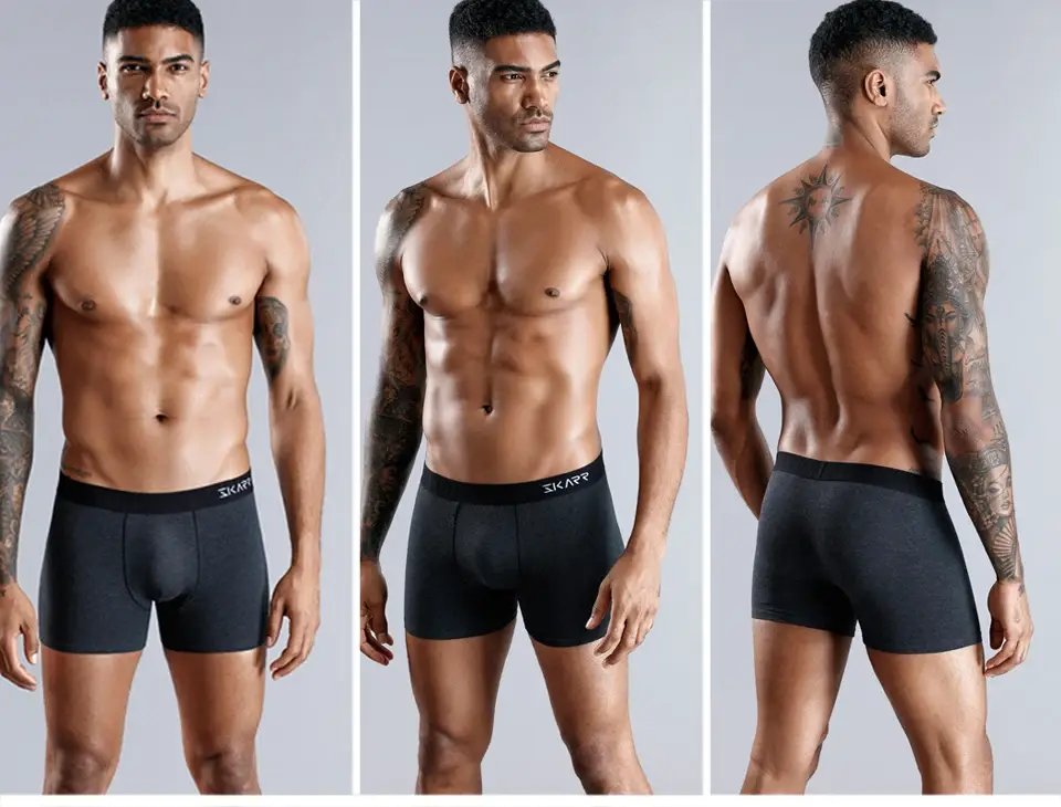 6pcs calcinha masculina de algodão roupa interior sexy para homens cuecas boxer carta eelástica boxers cuecas masculinas shorts — image 5