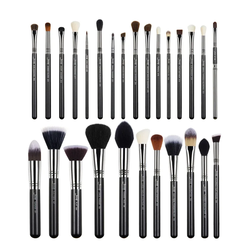 Conjunto de pincéis de sobrancelha Jessup 3pcs Pro escova de sobrancelha sintética esculpida/fina escova de sobrancelhas planas angulares/definidor de precisão T326 — image 10