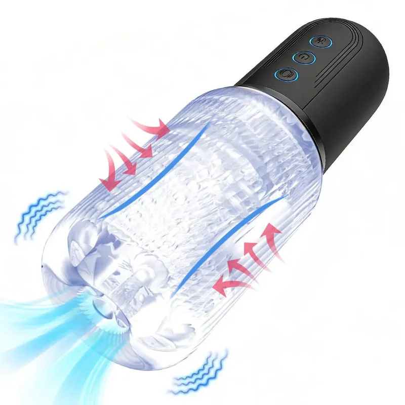 Awtomatikong Lalaking Masturbator na nagsususo Vibrating Tunay na Pussy Blowjob Machine Laruang Sex Laruang Lalaki Masturbation Cup Mga Pang-adultong Kalakal para sa Mga Lalaki — image 1