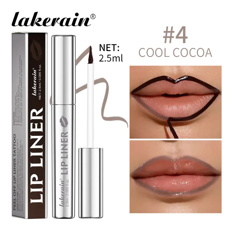 Lakerain Peel Off Lip Liner Impermeabile a prova di sbavature Lip Liner Colore a lunga durata Non sbiadisce Idrata Nutrire Contorno labbra Trucco — image 11