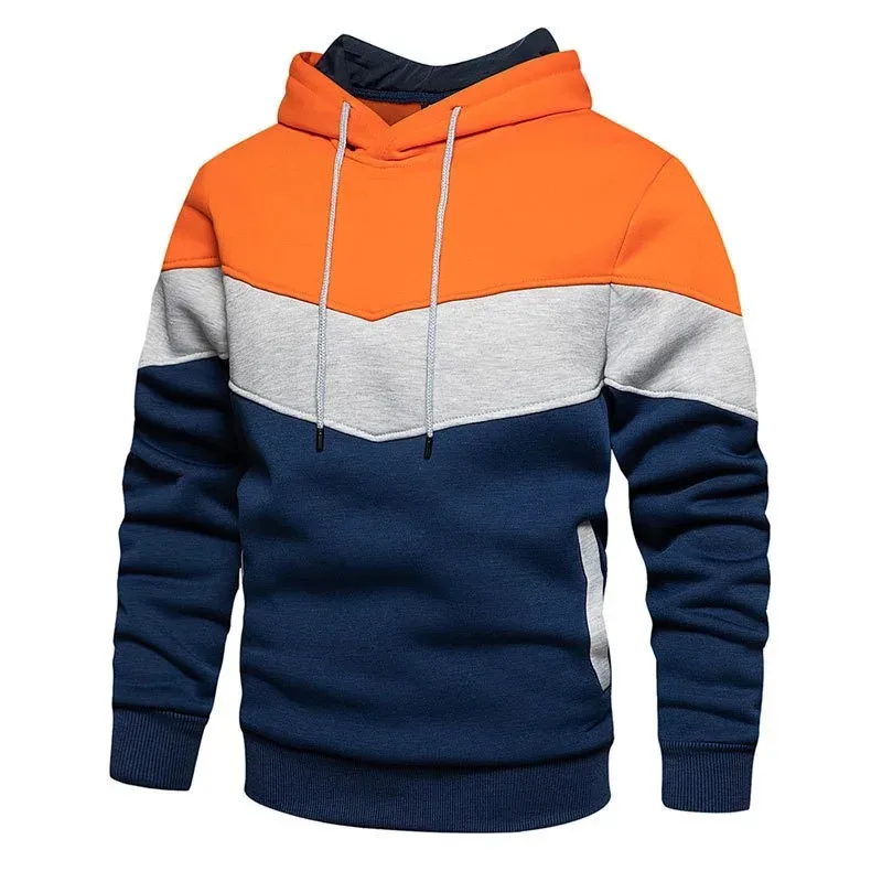 Spring Autumn Fashion splicing Men's Hoodies long sleeve Casual Hoodies Sweatshirts Sweatshirt men tops Pullover