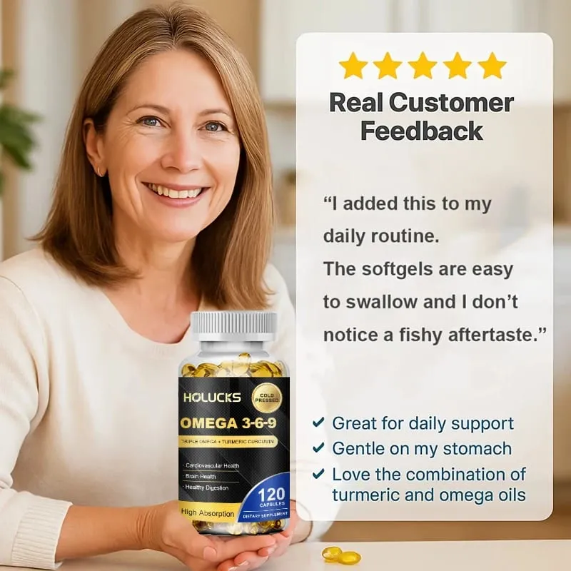 Omega 3-6-9 Fish Oil Capsules for Heart Brain Health & Healthy Digestion Cognitive Function Immune Support — image 7
