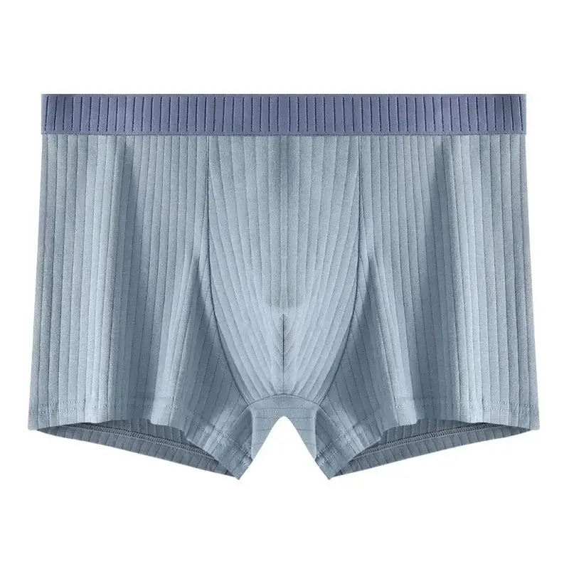 7 pçs/lote roupa interior de algodão masculino boxer shorts puro algodão respirável meados de cintura alta elasticidade sexy macio shorts masculinos L-4XL — image 15