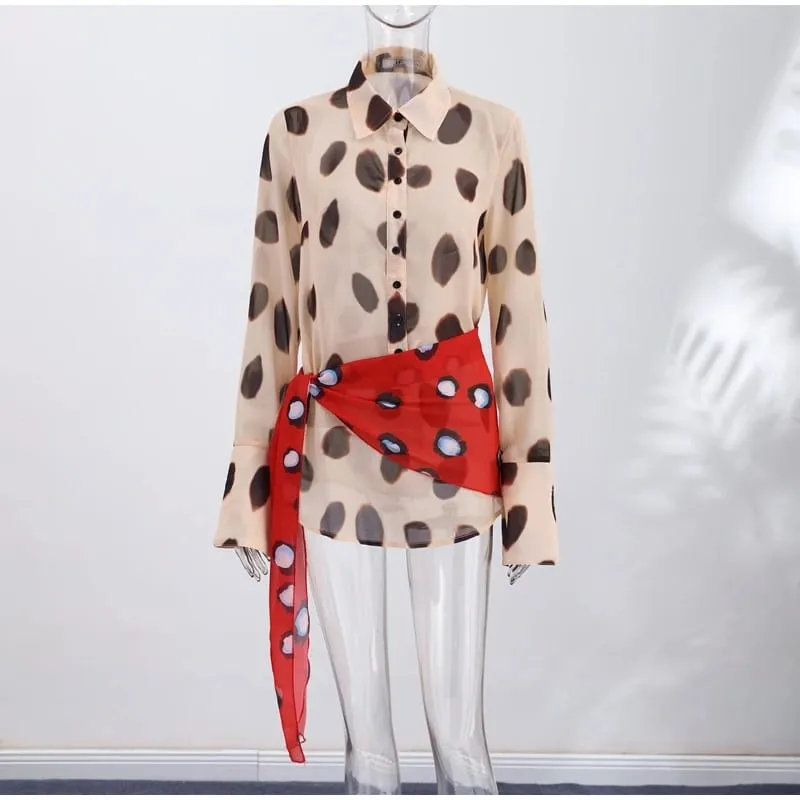 Polka dots print destacável cachecol estilingue vestido 2026 novas senhoras magro com decote em v cinta de espaguete vestidos longos vestidos de praia femininos — image 5