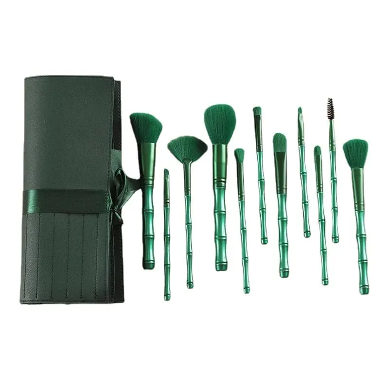 11Pcs Bamboo Makeup Brushes Kit Soft Dense Hair Multifunctional Brush Set Foundation Face Powder Eyeshadow Blush — image 4