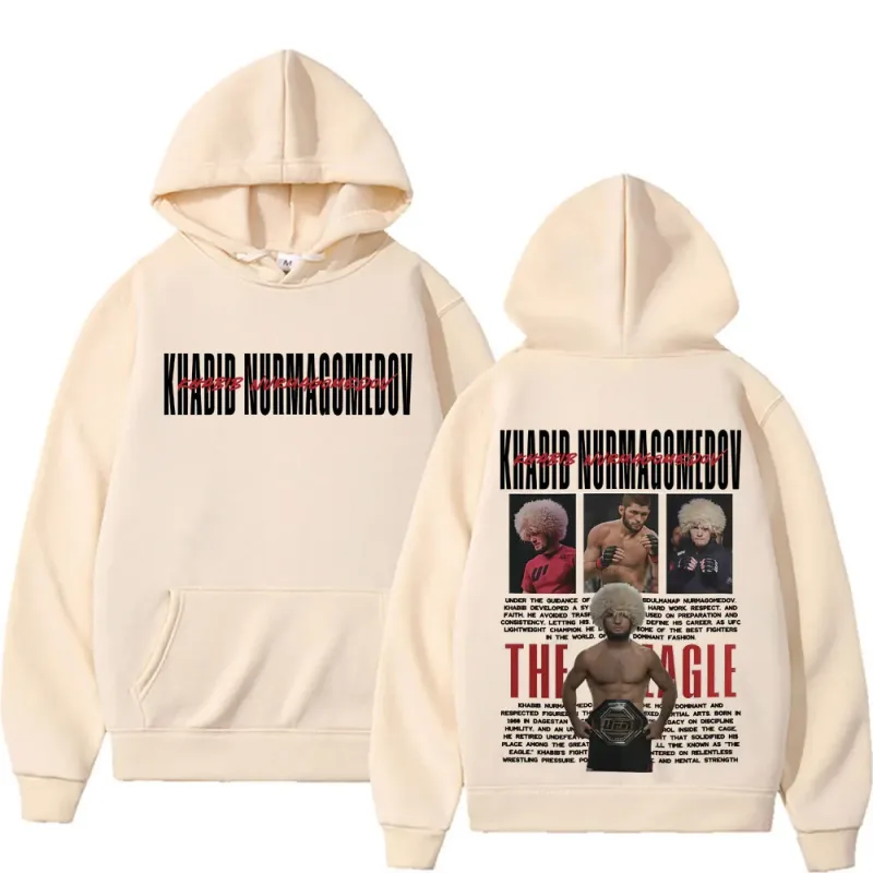 Khabib Nurmagomedov A ÁGUIA Merch Moletom Roupas Masculinas Harajuku Clássico Oversized Hoodies Lã de Alta Qualidade Aconchegante Moletom Com Capuz — image 6