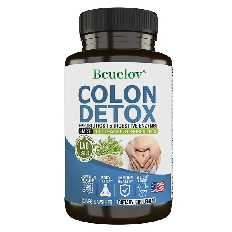 Complément détox pour le nettoyage du côlon – Nettoyage de l'intestin et probiotiques – Digestion naturelle, constipation et soulagement de l'intestin, santé intestinale