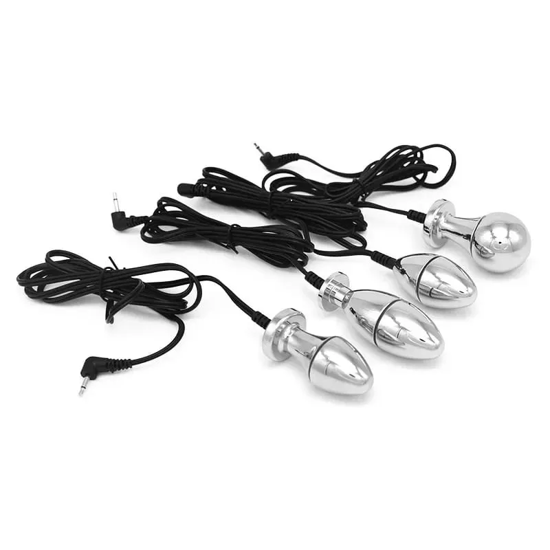 Electric Shock Plug Vibrator Anal Plug Mga Sex Toys para sa Lalaki Babae Babae Masturbesyon Klitoris Labia Stimulator Massager Butt Plug — image 2