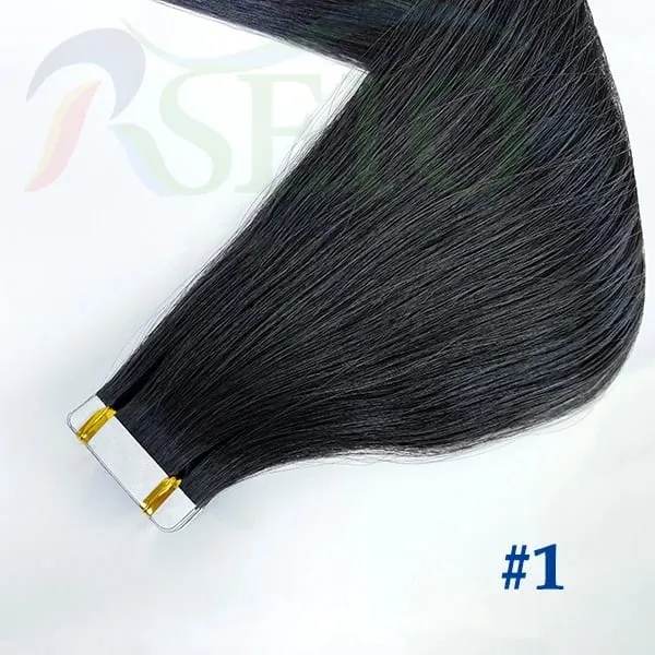 Tape In Hair Extensions Human Hair 100% Really Natural Hair Tape Ins Invisible Soft 16"-26" Black Brown Blonde For Salon