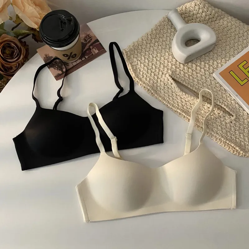 Sutiãs sem costura para mulheres peito pequeno 1/2 xícara push up sutiã sem fio sutiã feminino suporte roupa interior sexy lingerie feminina íntimos — image 2