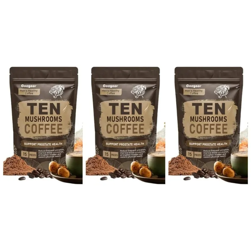 Supplement ng Mushroom Powder na may 10 Mushroom Blend Men's Healthy Mushrooms Coffee Powder Pang-araw-araw na Nutrisyon at Suporta sa Enerhiya — image 9