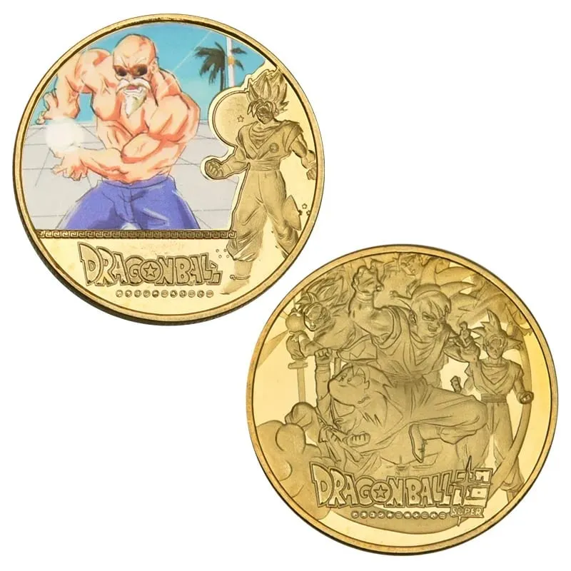 Dragon Ball Banhado A Ouro Moeda de Ouro Son Goku Vegeta Moedas Comemorativas Crianças Clássico Anime Periféricos Coleção Brinquedo Lembrança — image 19