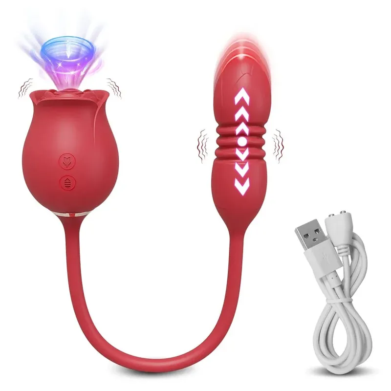 Vibrador de sucção de rosa para mulheres, estimulador de clitóris, ponto g, vibrador de impulso, masturbador feminino, massagem, brinquedo sexual adulto — image 8