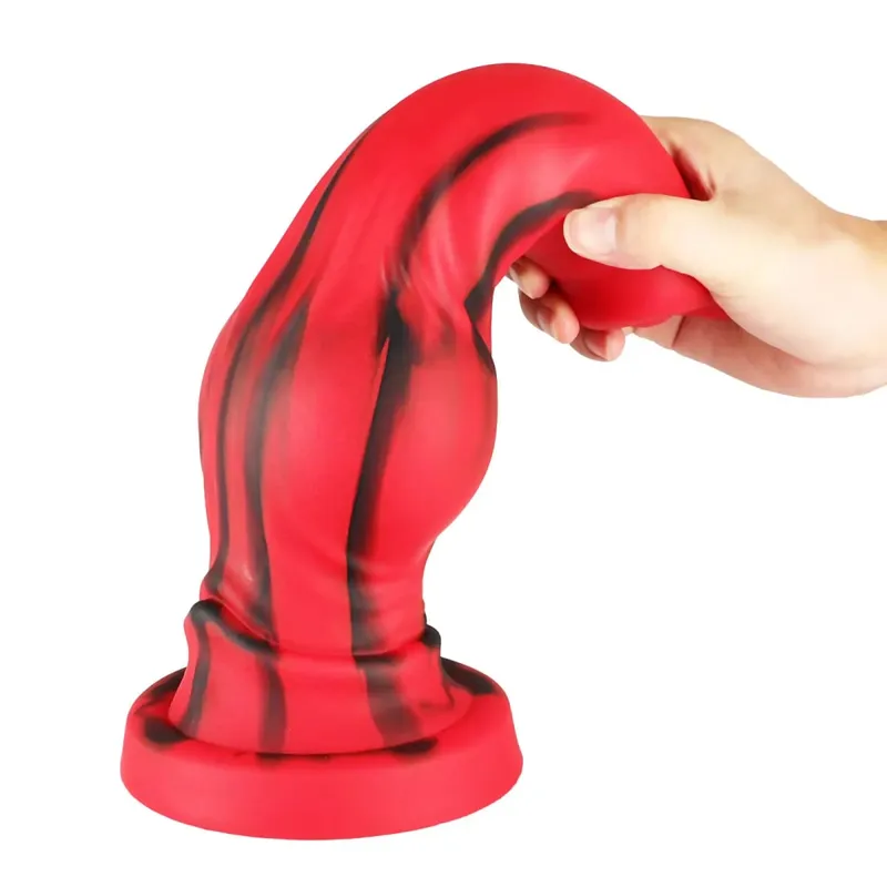 Τεράστια σιλικόνη Fantasy Anal Dildo Anal Plug Προστάτη Σεξ για Άντρες Γυναίκες Big Knot Dog Dildo Βεντούζα βεντούζα πισινό κόκορα Sex Toys18 — image 5