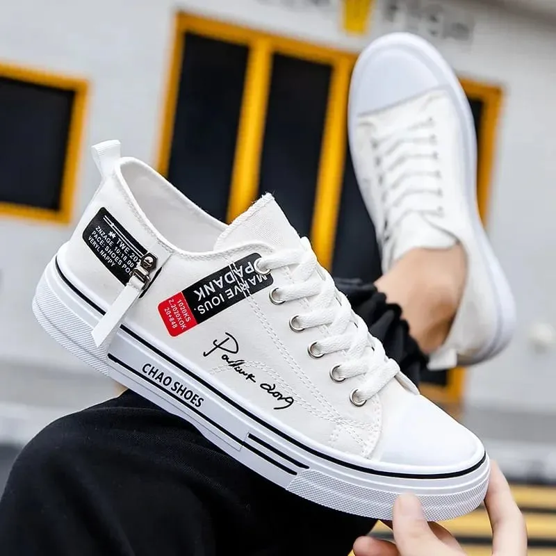 Men's Canvas Shoes Breathable Men Casual Shoes Outdoor Sneakers Comfortable Low-Top Men Tennis Shoes Zapatillas De Deporte — image 5