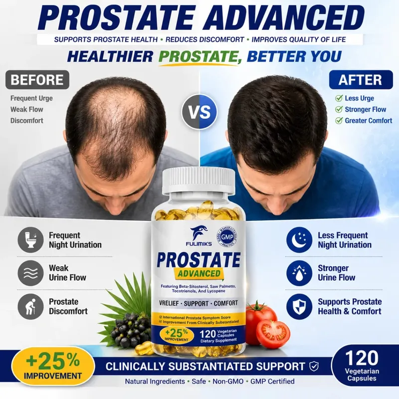 Advanced Saw Palmetto Capsules for Men Support Hair Bladder Urinary Tract & Prostate Health Reducing Nighttime Bathroom Trips — image 5