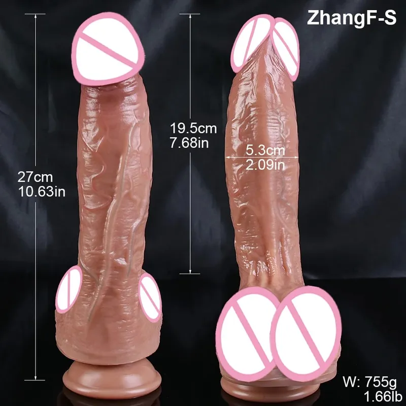S/M/L Balat Pakiramdam Makatotohanang Dildo Malaking Malambot na Titi Double Silicone Matanda Mga Sex Toy na May Suction Cup Anal Dick para sa Babae Masturbator — image 8