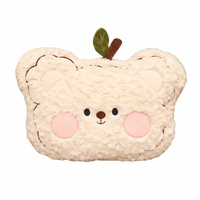 Kasama sa upuan Malambot na Kulot na Himulmol Bear Pillow Blush Cheek Cute Sofa Cushion Kaibig-ibig Animal Stuffed Pillow Home Decor