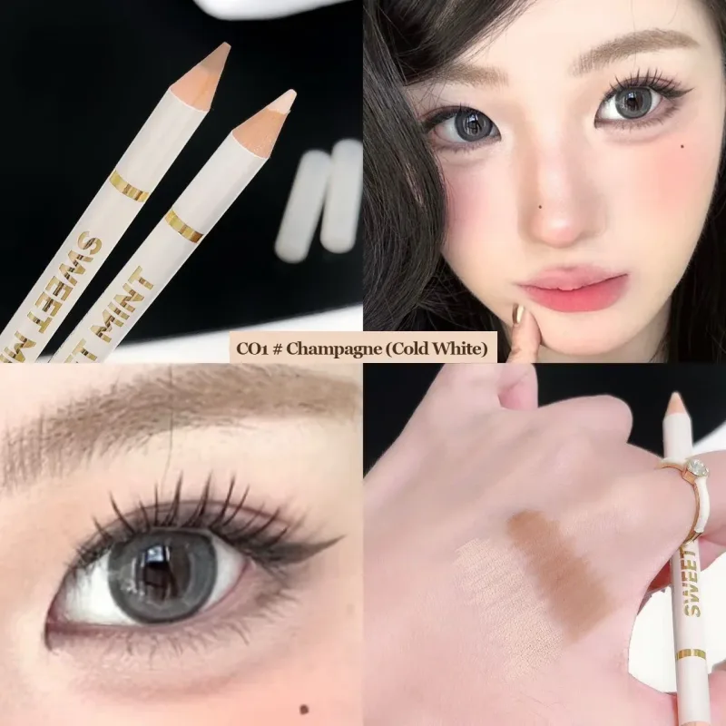 Dual End Aegyo-Sal Penna per trucco Nude Albicocca Marrone Sotto gli occhi Evidenziare e Matita per ombretti Contorno naturale Illuminante Eye Liner — image 8