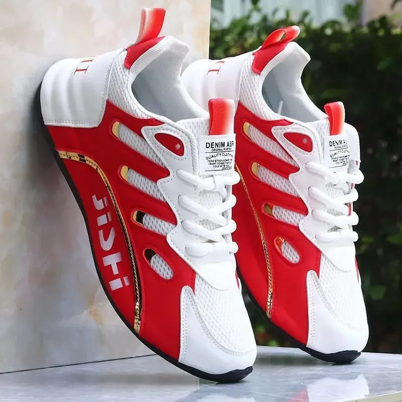 Novedad de verano, zapatos transpirables para hombre, Zapatillas ligeras antiolor para correr para hombre, zapatos vulcanizados con cordones, Zapatillas versátiles 39-47 — image 9