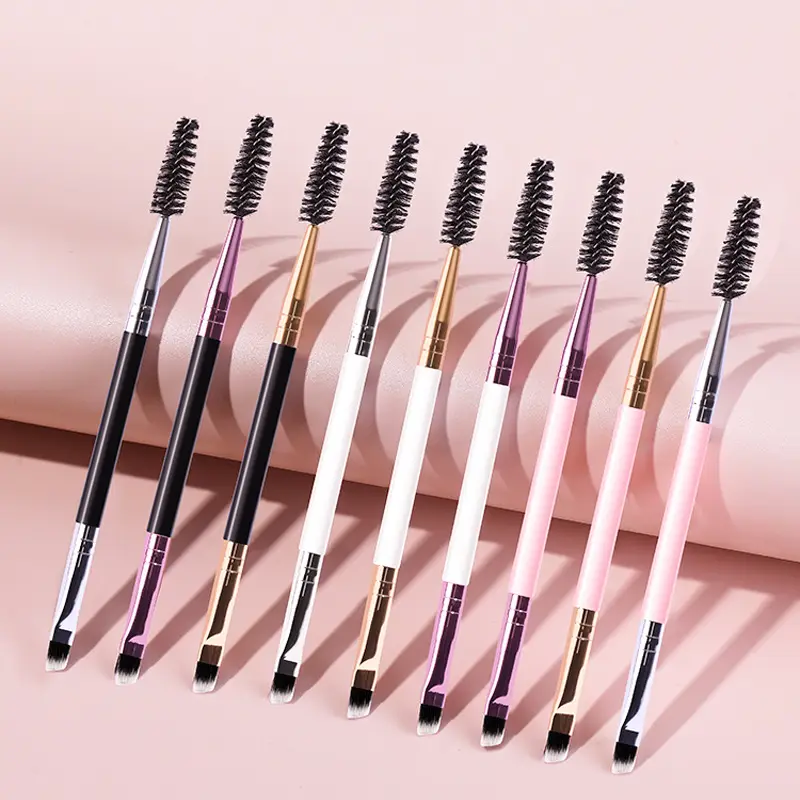 Soft Eyebrow Brush Eyelash Brush 2 in 1 Professional Contouring Eye Brow Eyeliner Makeup Brushes Eyes Blending Cosmetic Brushes — image 1
