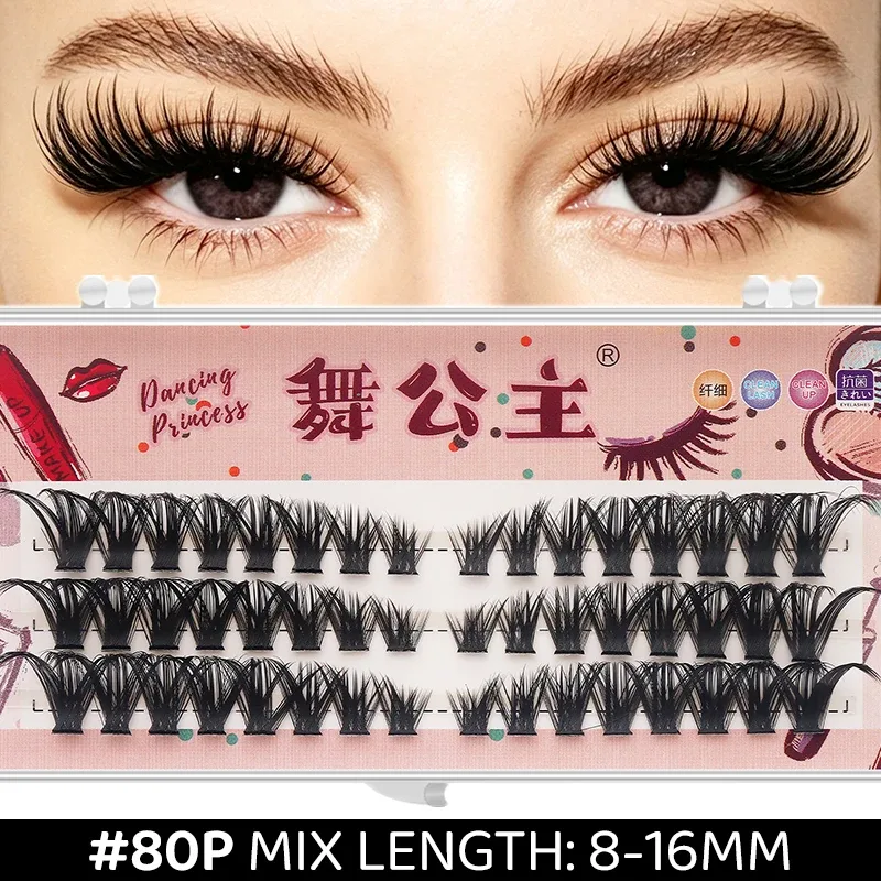 3 Rows DIY Thick Individual Cluster Lash Extensions Segmented Natural Lash Clusters Eye Style Self-graft Lashes Makeup — image 11