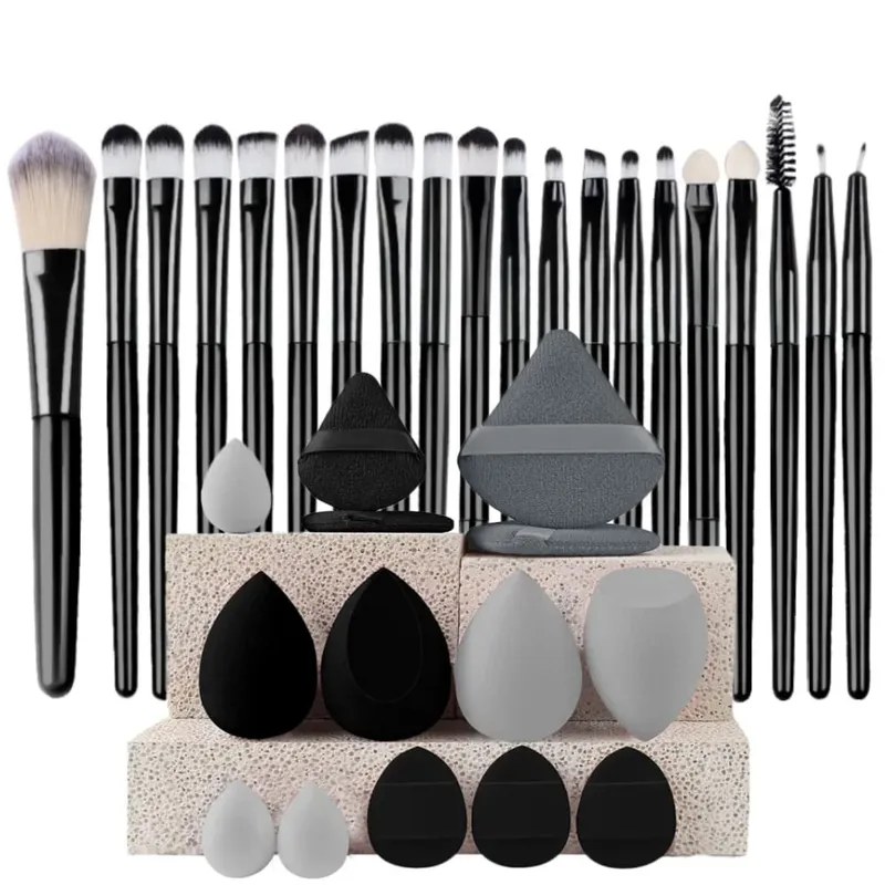 20pcs Makeup Brush Set Soft Fluffy Cosmetic Foundation Powder Eyeshadow Kabuki Blending Make Up Brush Beauty Tool Makeup Sponge — image 14