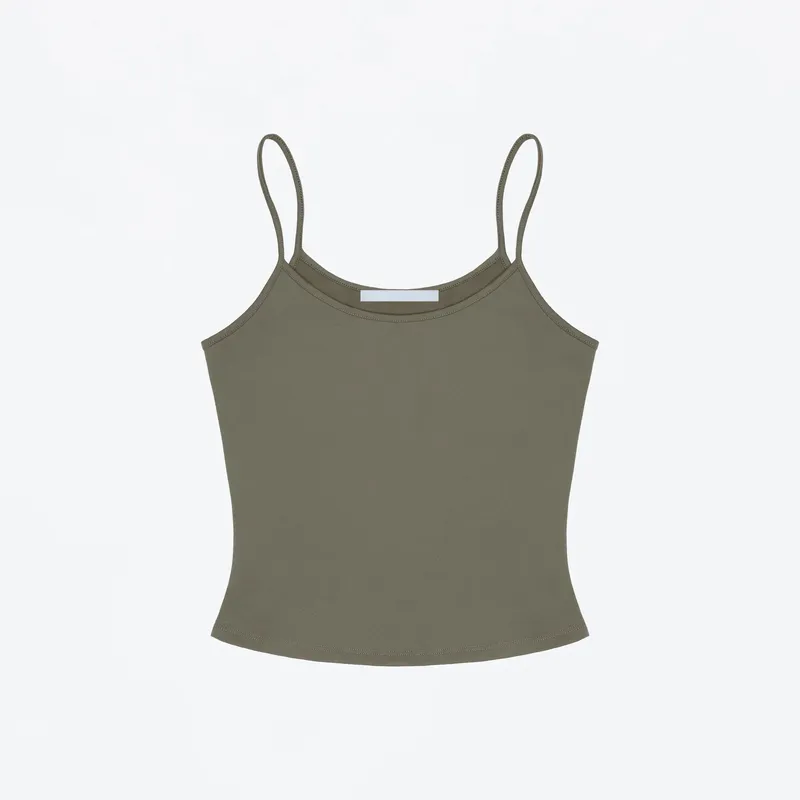 Tank Summer Solid Color Slim-Fit Camisole Basic Versatile Slimming Sleeveless Top Multi-Color Basic Versatile Top for Daily Commute Slim-Fit Camisole