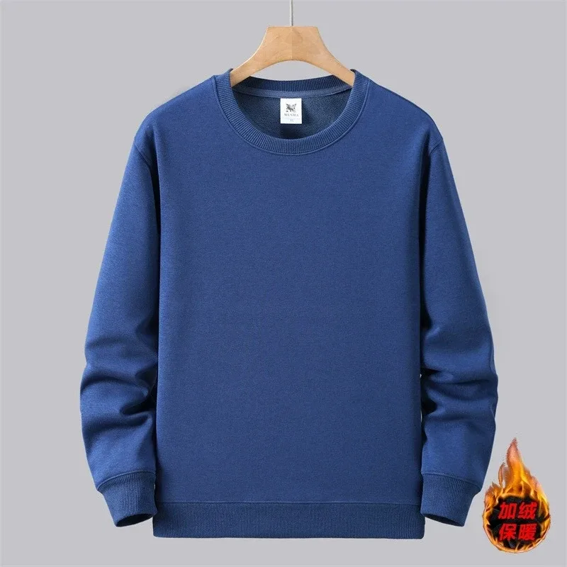 Large Size Men's Sweatshirt Crewneck Pullover Male Extra Big Plus 7XL 10XL 12XL Autumn Winter Fleece Lined Casual Clothing Loose — image 28