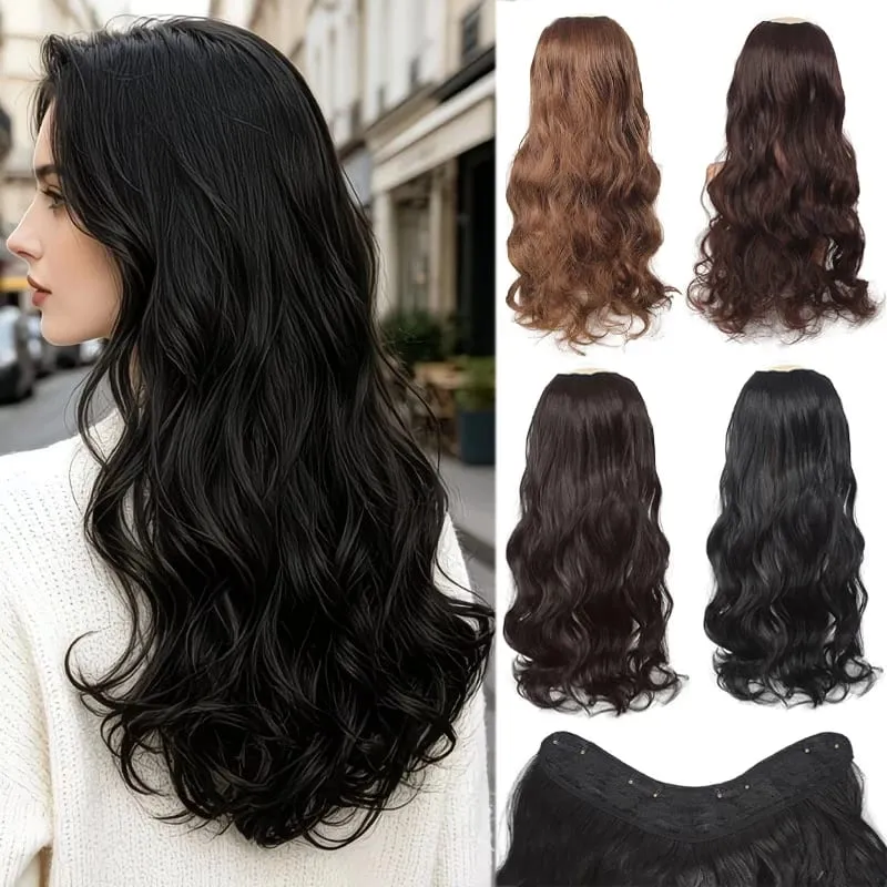 24 inch Long Wavy Hair Clip/Hair Extensions/Wigs/Women's Synthetic Wigs/Parties/Role-Playing/Different Events — image 1